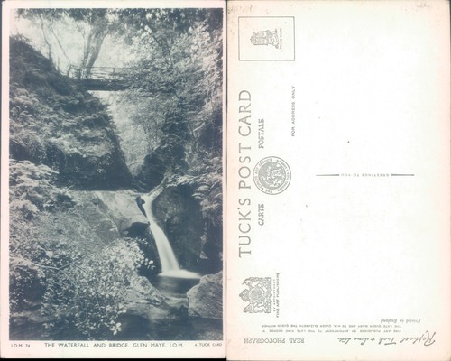 Waterfall and bridge glen maye - waterfall,