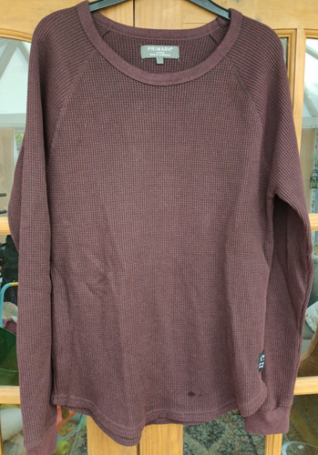 Men burgundy red long sleeve - red,