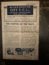 Man City v Manchester United 45/6 (4 Page Programme)