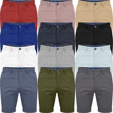 Mens Stretch Chino Shorts Cotton Summer Half Pant Casual Cargo Combat Casual