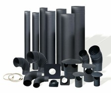 Black steel flue liner - black,