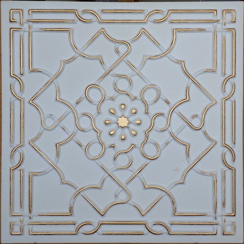 Faux tin ceiling - , white
