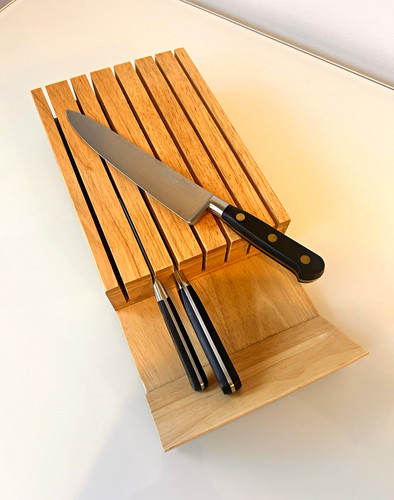 Wooden drawer knife block - in,