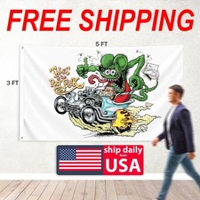 Rat Fink Banner Flag 3x5  feet