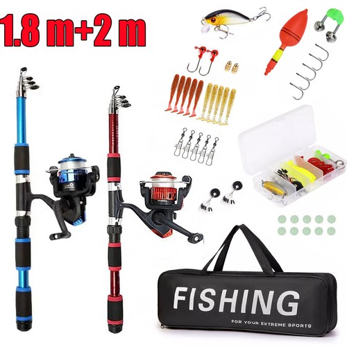 Fishing pole set telescopic - fishing,