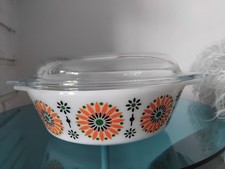 VINTAGE PYREX ORANGE IRIS