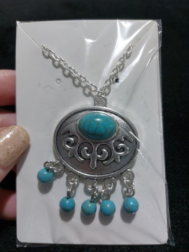 Silver colour turquoise stone - colour,
