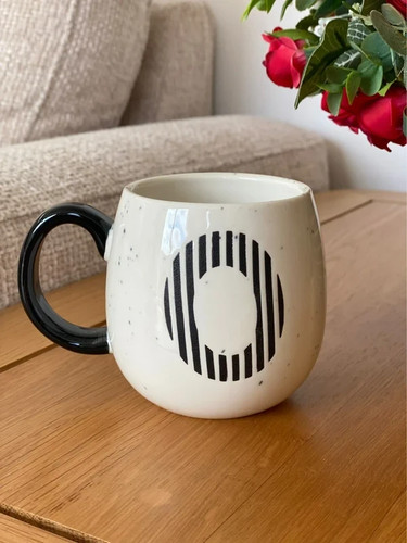 Next monochrome alphabet mug - monochrome,