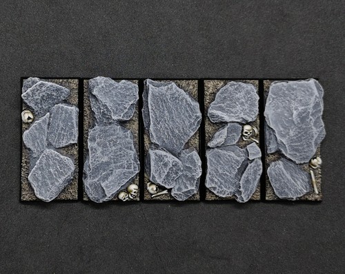 25x50mm square resin bases - , x5