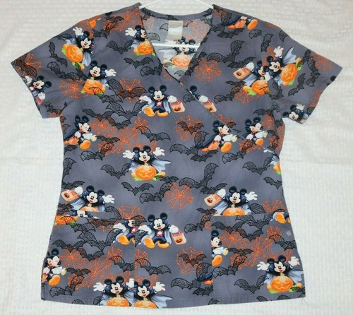 Disney halloween scrub top - halloween,
