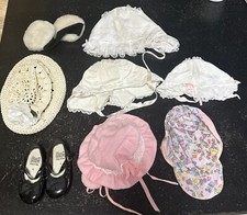 Vintage Assorted job lot of little girls hats, shoes, earmuffs