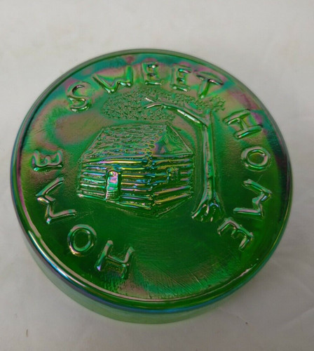 Vintage green carnival glass - vintage,