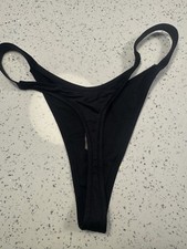 Victoria Secret Black Sparkle Thong Underwear Size M