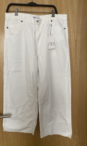 Zara women white baggy wide - zara,