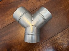Ducting Y Piece  4" galvanised metal 