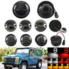 Full Smoked LED Light Upgrade Kit For Fog Reverse Fit Land Rover 90/110 Defender