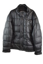 Zara Recycled Thermal Insulated Faux Leather Padded puffer Jacket Size XL