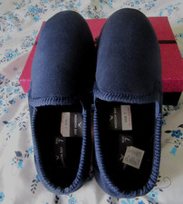 Hudson Bay Size 7 Navy Blue Slippers.  Only worn for an hour, with free gift.
