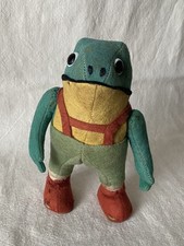 Kersa felt frog/toad - 1950s - 16cm/6.5in - old/frog/teddy/bear/antique