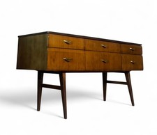 Meredew Chest of Drawers High Gloss Walnut Mid Century Retro Wide Chest