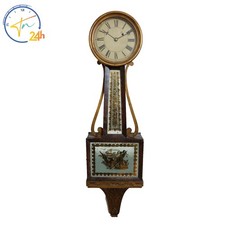 Antique Willard's Patent 8 Day Banjo Wall Clock with One Weight Driven