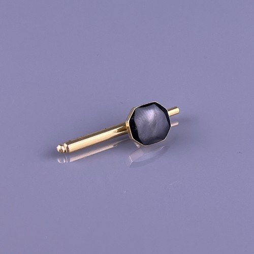 Single black acrylic octagon - single,