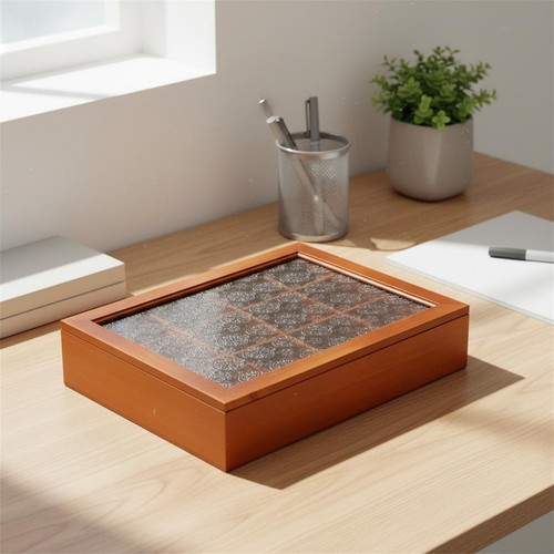 Vintage glass lid display - display, case