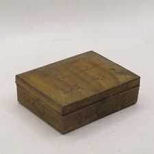 Vintage Storage Box Japanese Metal Trinket Box With Bamboo Tree Design On Lid