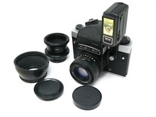 Kiev 60 TTL SLR 6x6 Medium Format Camera With 80mm f2.8 & 250mm f5.6 Lens