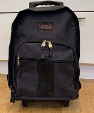 Vintage Coronado 2 Wheel Cabin Bag Suitcase Blue Canvas Pull Along 53x32x18 cm’s