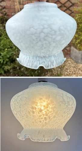 Vintage mottled glass light - mottled,