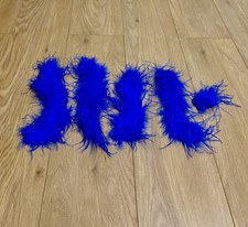 Blue Ostrich feather boa Cut