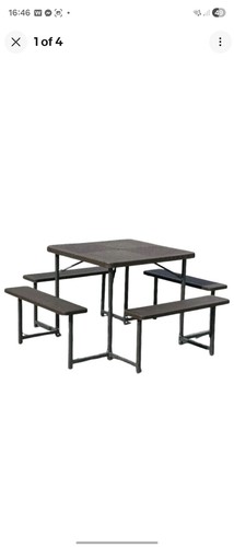 Square picnic table set - set,