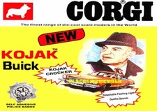 CORGI TOYS KOJAK BUICK  "NEW" A5 POSTER.FLYER,ADVERT.