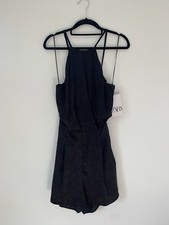 ZARA  Black Polka Dot Playsuit