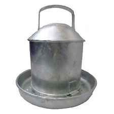 Galvanised 4L Poultry Drinker Chicken Quail Pheasant Duck 4 Litre Self Top Up