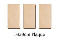 Wooden rectangle shape 16x8cm - wooden,