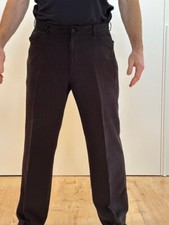 William Hunt Savile Row Black Cloth lined Mens Trousers W38/L32