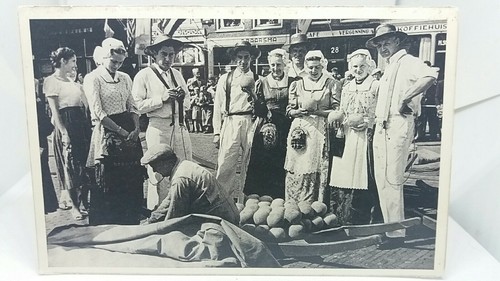 Vintage postcard dutch market - postcard,