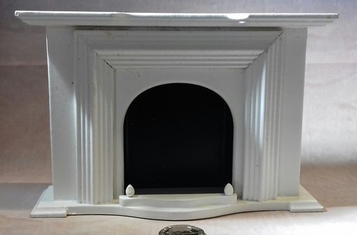 Dolls house fireplace - fireplace, white