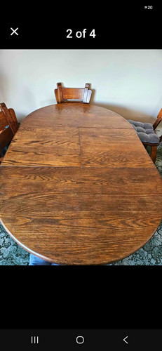 Oval wood dining table - dining, &