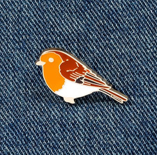 Robin Bird Enamel Brooch Pin – Decorative Lapel / Bag Badge Gift