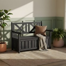 Outdoor Wooden Bench Storage