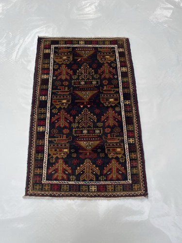 93x59cm afghan war rug - rug,