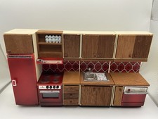 VINTAGE LUNDBY DOLLS HOUSE FURNITURE 4 PIECE KITCHEN SET