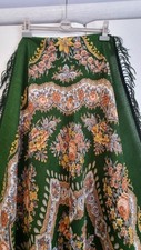 Beautiful Traditional Russian Pavlovo Posad  Pure Wool Reversible Large Shawl