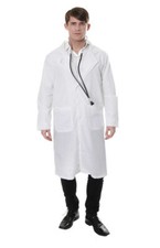 Doctor Lab Mad Scientist Coat Halloween Fancy Dress Costume NEW L-XL  P7005