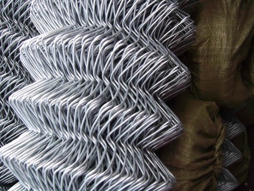 Galvanised chain link - link, fencing