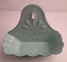Green Enamel Soap Dish Vintage