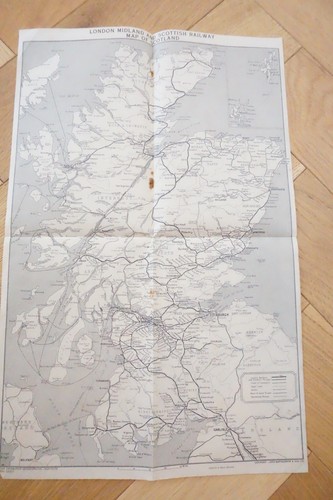Lms railway map 41cm 26cm - lms,